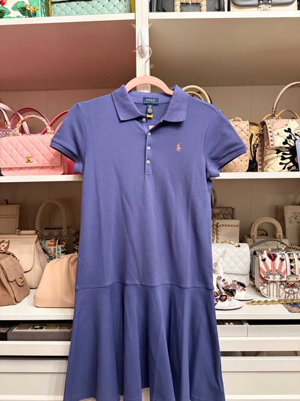 Polo by Ralph Lauren Purple Polo Dress with Pink Pony Logo